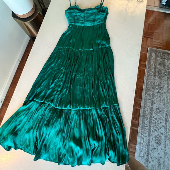 Aqua Teal Maxi Dress for parties, prom, wedding guest, formals-ONLY WORN 2 HOURS - Picture 1 of 8